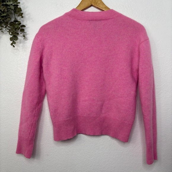 Charter Club Luxury Pink 100% Cashmere Cable Knit Heart Bobble Sweater Womens S - Picture 5 of 5